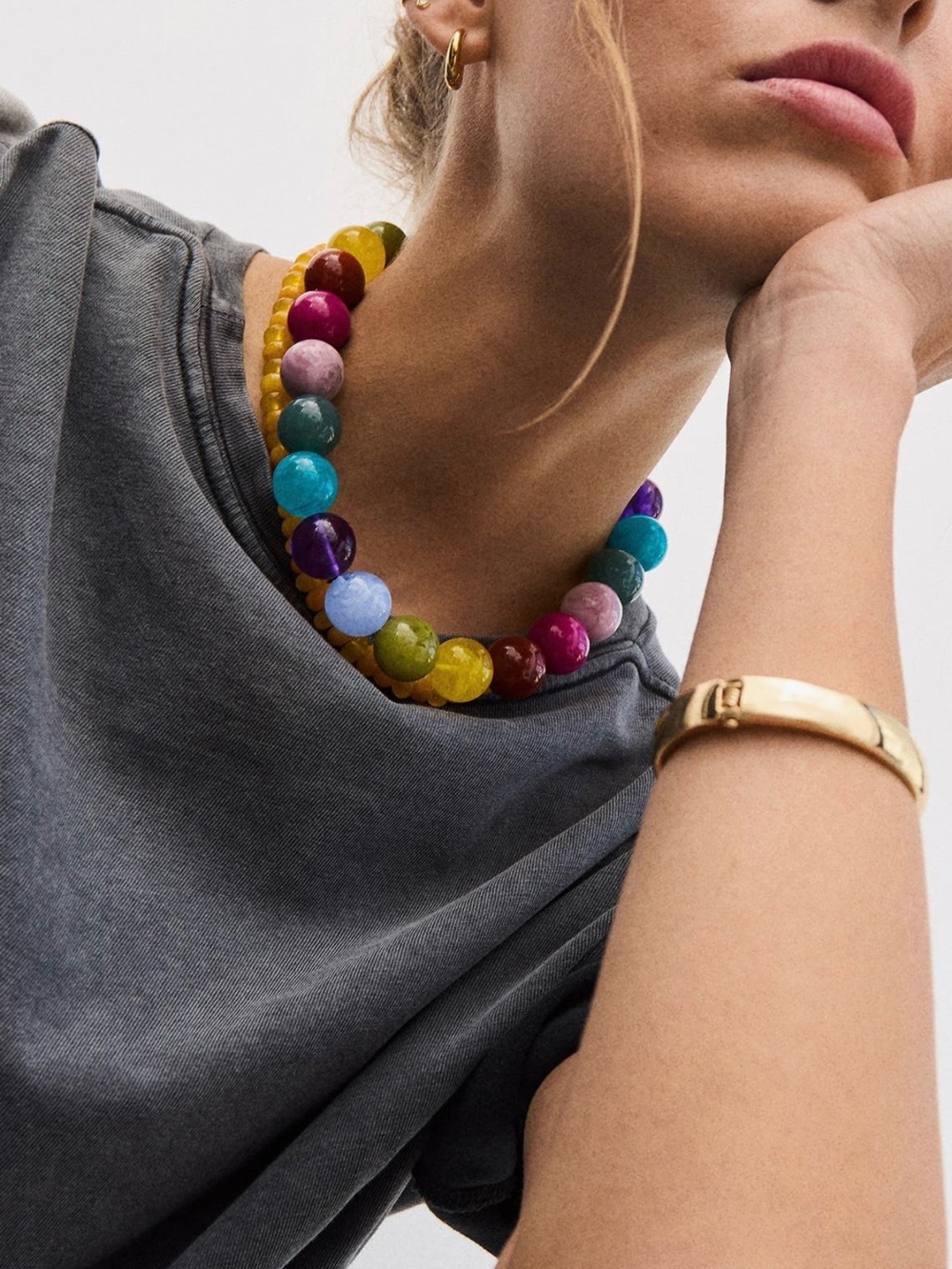 BaubleBar Jane Rainbow Semiprecious
Beaded Necklace